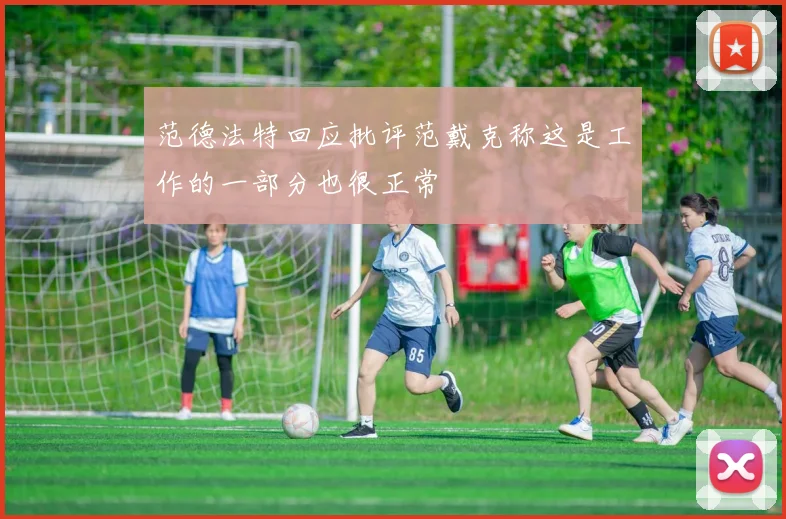 范德法特回应批评范戴克称这是工作的一部分也很正常